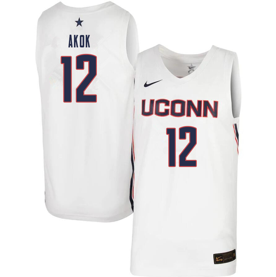 Men #12 Tyler Polley Uconn Huskies College Basketball Jerseys Sale-White